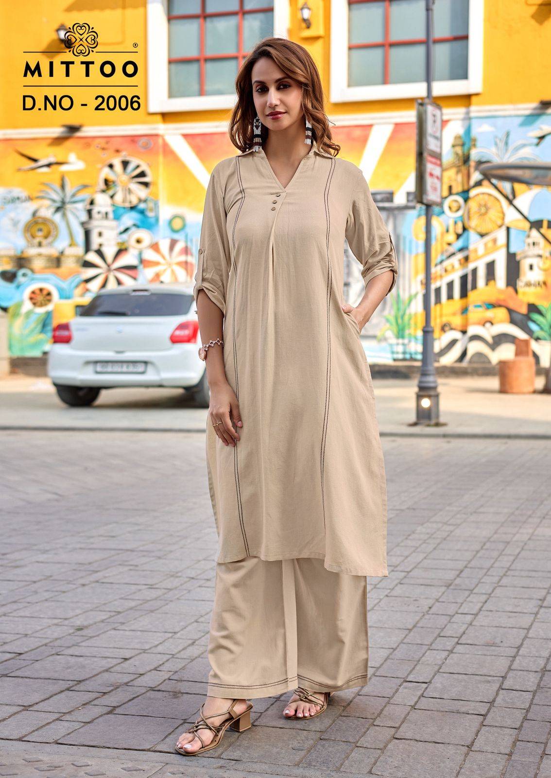 Estilla By MITTOO 2001 To 2006 Series Beautiful Festive Suits Colourful Rayon Linne Co-ord sets At Wholesale Price